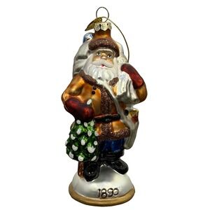 Santa Vintage Handblown Glass Ornament Memories of Santa Collection 5.5" Tall